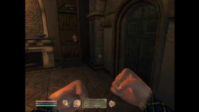 How to wake people up in oblivion without the hassle of pressing E twice.