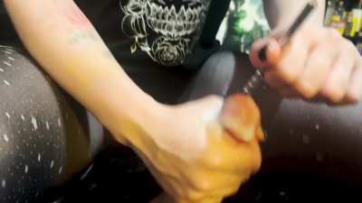 He came so much during this session.