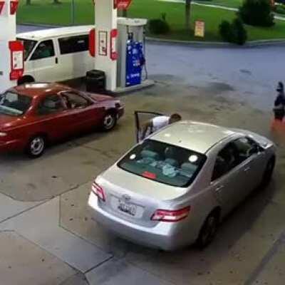 Man assaults a female in her car and gets shot in self defense