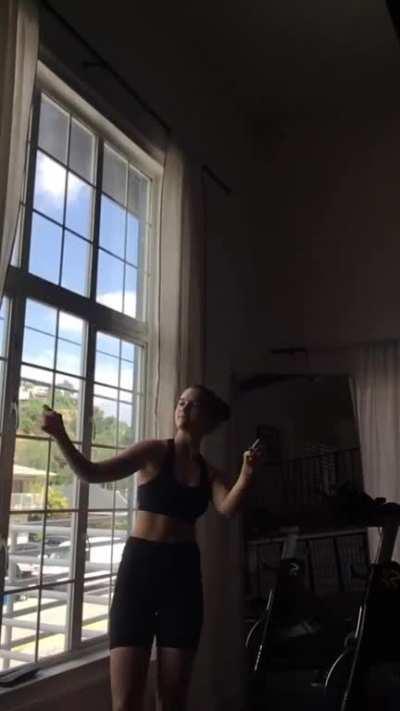 Dancing in her insta story 1