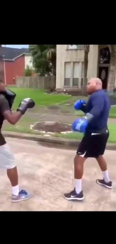 Dad vs disrespectful son. Quickly tucked in by his old man