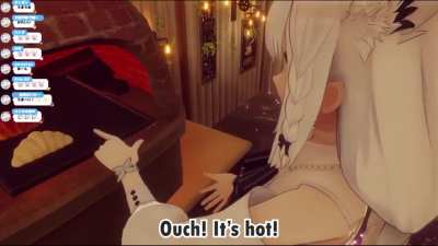 Wife feeds you a croissant