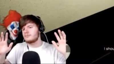 Sneaking up in a clown mask, Credit : Zachbeale