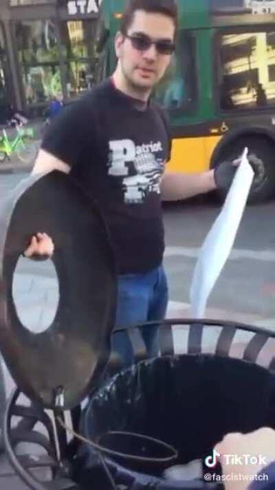 To destroy a pride sign