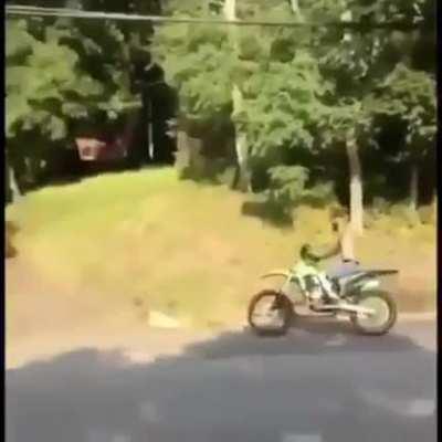 He is doing pretty... oh.