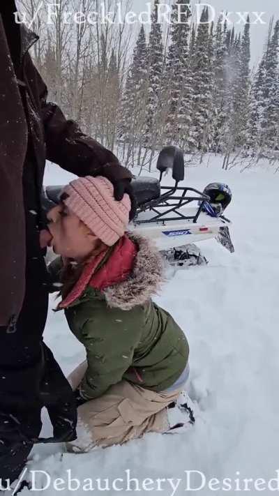 Swallowing it in a snow storm