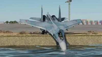 Saw the post of the Su-35 Drinking water and i have the video, just wanted to share.