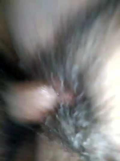 Fucking my wife's fat hairy pussy