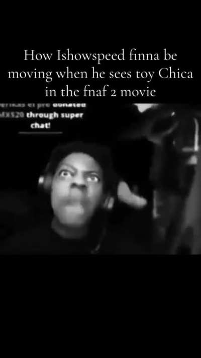 IShowSpeed when he sees Toy Chica in the FNAF 2 movie