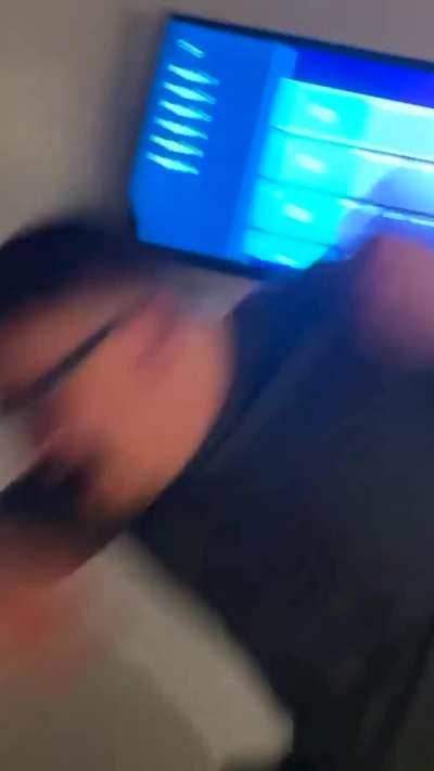 He was putting on a show for his girlfriend until a spider crashed the performance