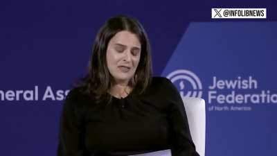 Former Obama speechwriter Sarah Hurwitz speaking to the Jewish Federation and lamenting that young people are learning the wrong lessons from Holocaust education