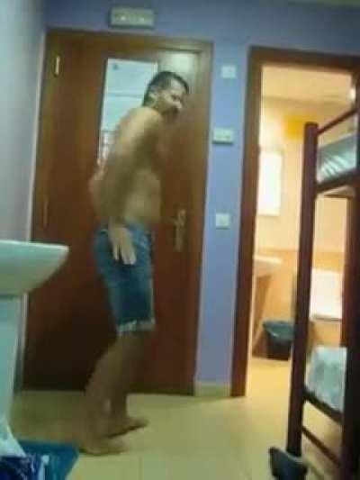 WCGW Moonwalking on a wet floor