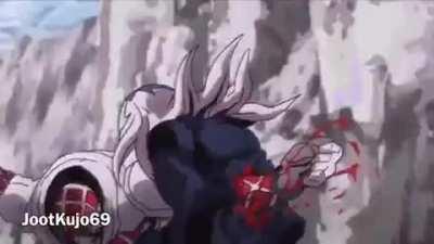 Abbacchio gets donutted to the rhythm of One Winged Angel