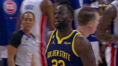 [Highlight] Draymond Green and Isaiah Stewart Gets Tangled Up in the Box Out After a Saddiq Bey 3 and Some Pushing Happens. Draymond quickly diffuses it, but both Received a Double T and Draymond Gets Ejected