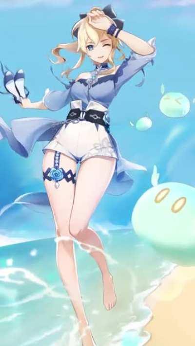 Sea Breeze Dandelion (Genshin Impact - Jean Swimsuit) [ 1080x1920 ]