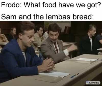 Sam's lembas stash is quite impressive.