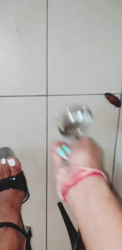 PwettyYoungThang crushes roaches