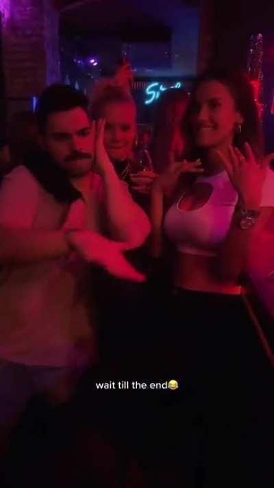 Dancing at a club