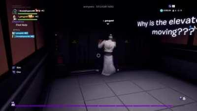 My friend was doing Mime emotes in the elevator and I kept telling him to stop. I’m glad he didn’t listen.