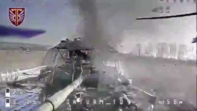 Another Russian armored assauled is getting repelled by the Ukrainian 77th Air Assault Brigade. Kharkiv Oblast.