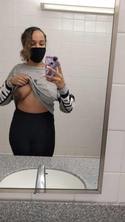 Is there anyone willing to get naughty with me in the bathroom stall