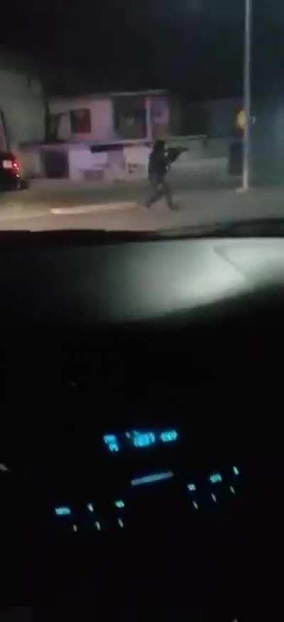 A better view of the intervention that led to the arrest of 4 assailants who carried out a shooting last night in Monterrey