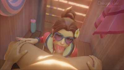 D.Va recording herself sucking dick (Dreamrider, Evilaudio) [Overwatch]