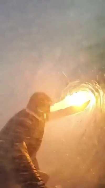 Wavy Surfer of the Sunset