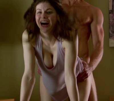 Alexandra Daddario getting doggy in Layover 2017 [Highest Quality]