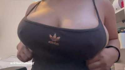 can you guess the size of my big natural tits?