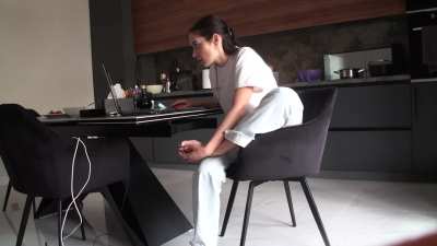 Russian woman in smelly flats