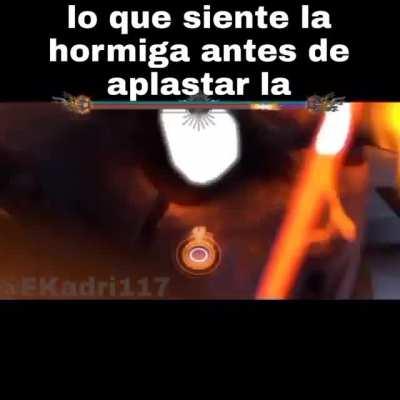 Jaja una hormiga * la aplasta *