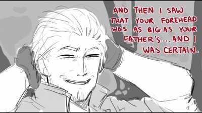 Nero's Forehead (comic by @Sopa_Gamja)