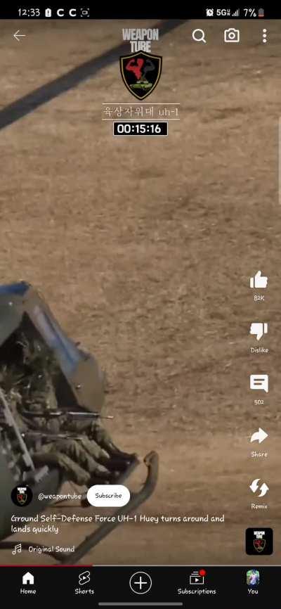 Huey hard landing and quick turn around