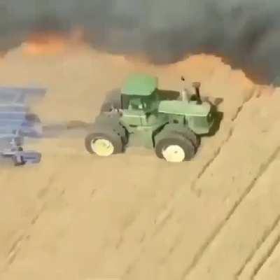 Creating a fire break.