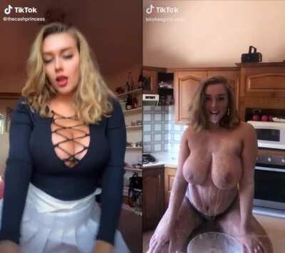 In Tiktok Vs In Kitchen 😈🥛 Check Comment 👇🎁