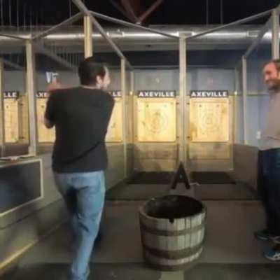 Throwing an axe