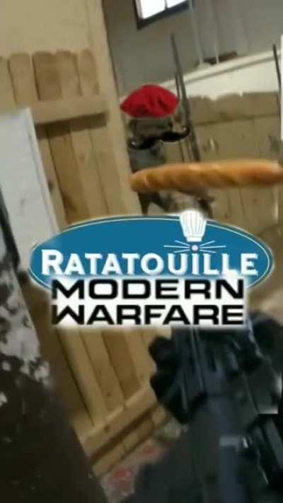 Ratatouille modern warfare: throwing a baguette