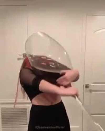 Drinking from a big ass glass