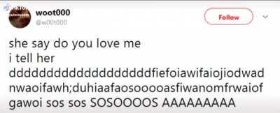 Hahhahahahah keyboard slam funny