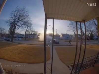 Drive-by shooting gets interrupted by a reckless driver 