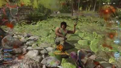 rambo was straight up waving to me