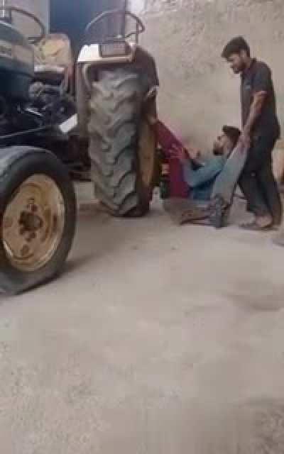 Why go to gym if you have tractor