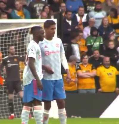 Little things like this make me happy, we have a great bunch of players. (Varane advising AWB. Leader.)