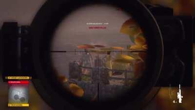 Not the usual reaction to getting shot at