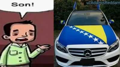 Son turns into Bosnian car