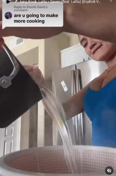 She loves showing off her ... cooking