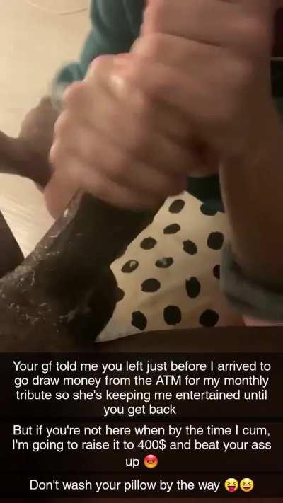 Couldn't she find another way to entertain him that didn't involve sucking his dick above my pillow!?😓