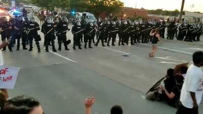 Omaha police fire pepper bullets and tear gas at peaceful protesters
