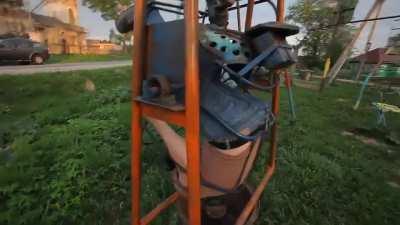 Children's playground in the Tver region.